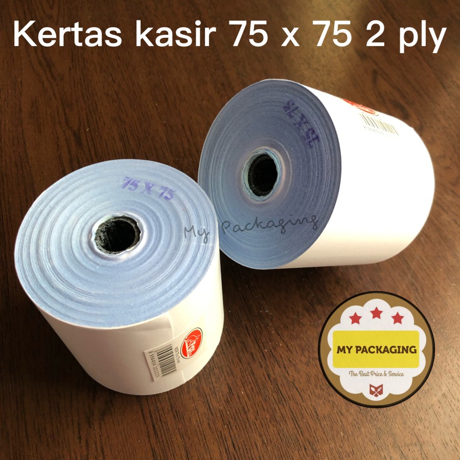 Kertas Kasir 75 x 75 Struk Telstruk HVS 2 ply