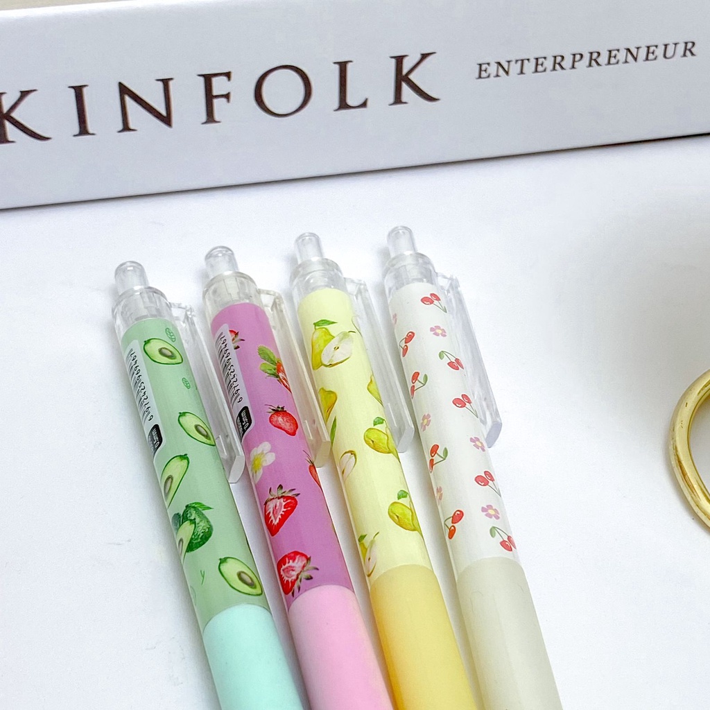 

GROSIR 4 / 8 / 12 PCS PULPEN CETEK MEKANIK GAMBAR KARTUN BUAH BUAHAN UNIK LUCU FANCY BOLPEN PENA PEN