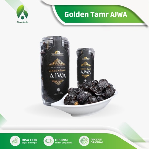 

Kurma Ajwa Golden Tamr Al Qura Dates Kurma Premium 500gr