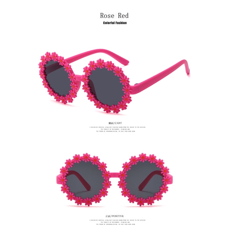 Kacamata Hitam UV Matahari Desain Bunga Untuk Anak Laki-Laki Dan Perempuan