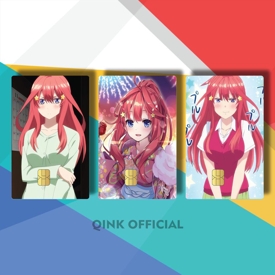 SKIN FLAZZ ANIME FOTO ITSUKI NAKANO GOTOUBUN SYUBD/SJETY/ STICKER CARD ANIME SEIYUU ITSUKI NAKANO GO