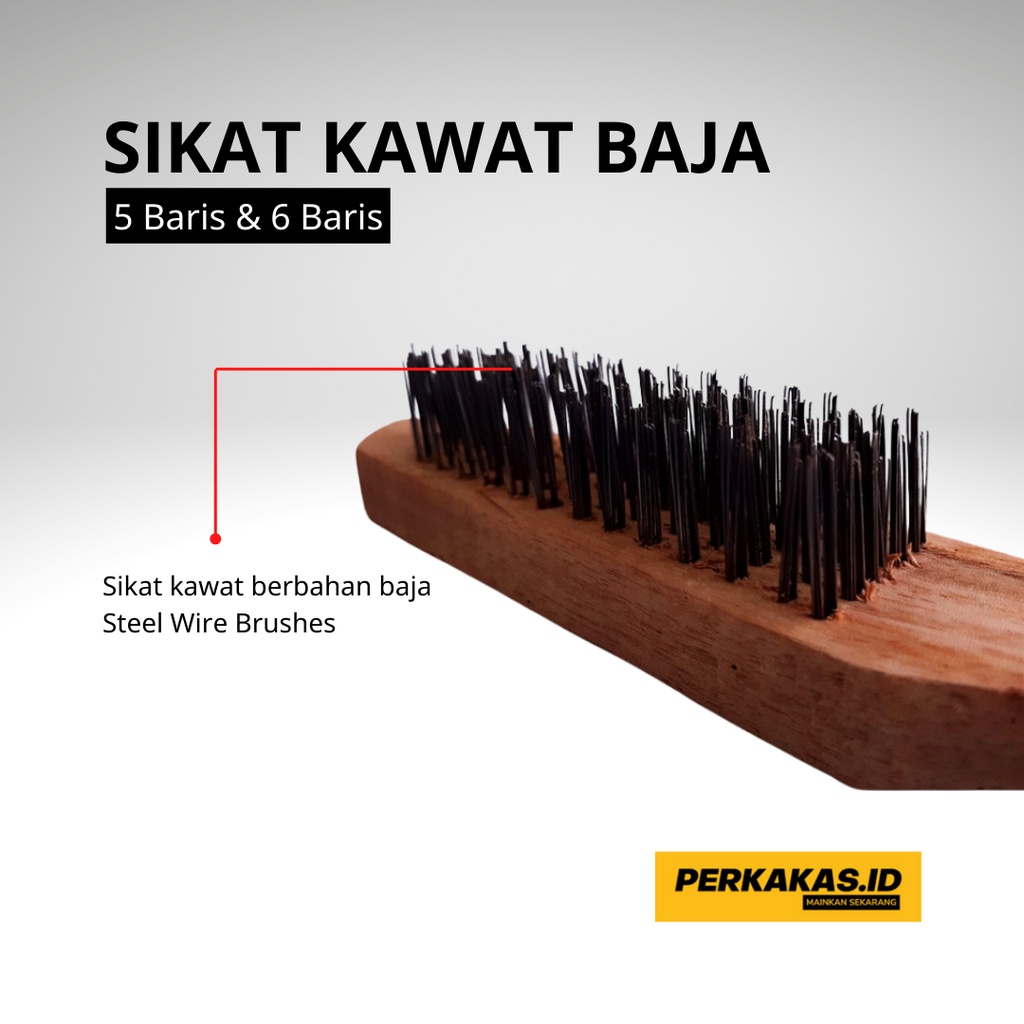 Sikat Kawat Baja Kasar 5-6 Baris OWNER