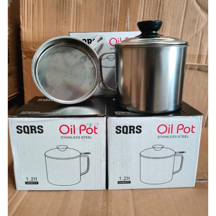 Oil Pot Stainless steel Saringan Minyak 500 ML