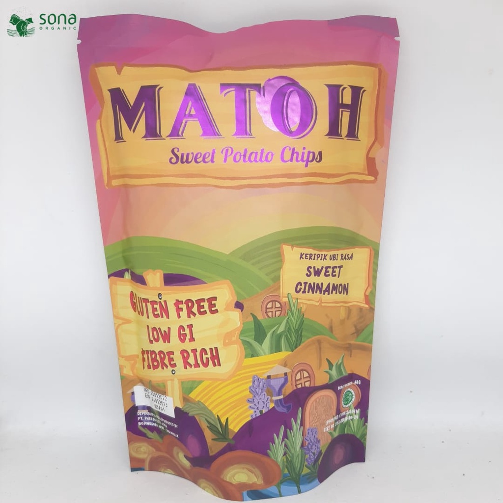 

Matoh Sweet Potato Chips 68gr - Sweet Cinnamon - Keripik Ubi