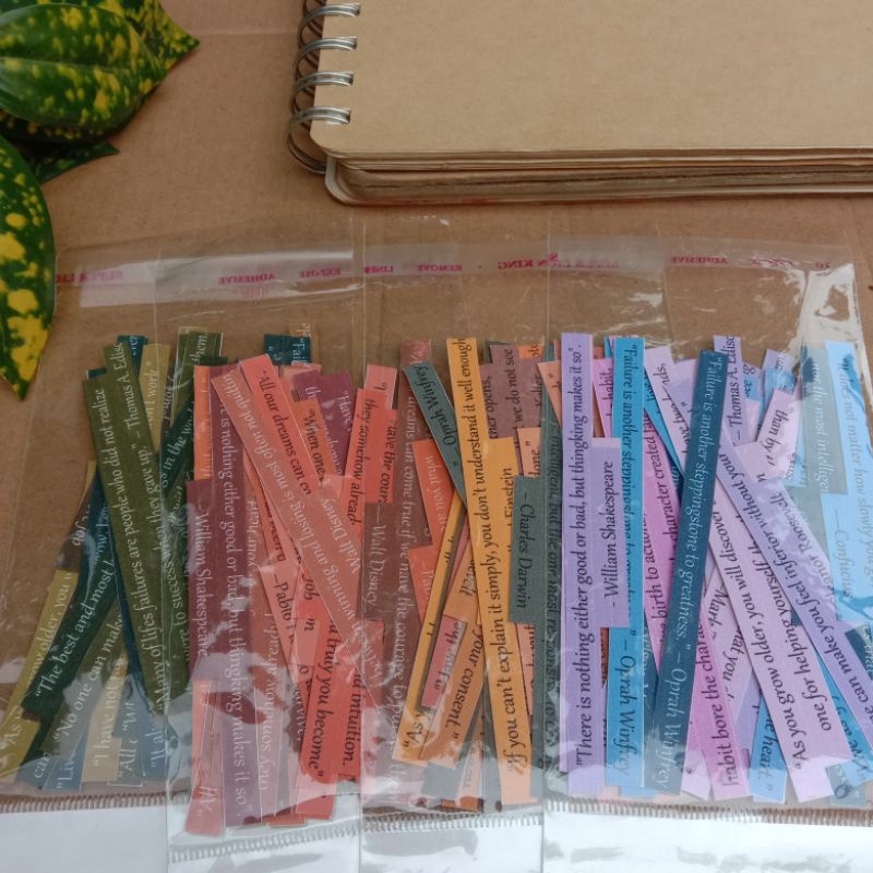 

42pcs words sticker / print sticker Kalimat motivasi dari tokoh- tokoh terkenal, bisa request /stiker kalimat mutiara/sticker jurnal