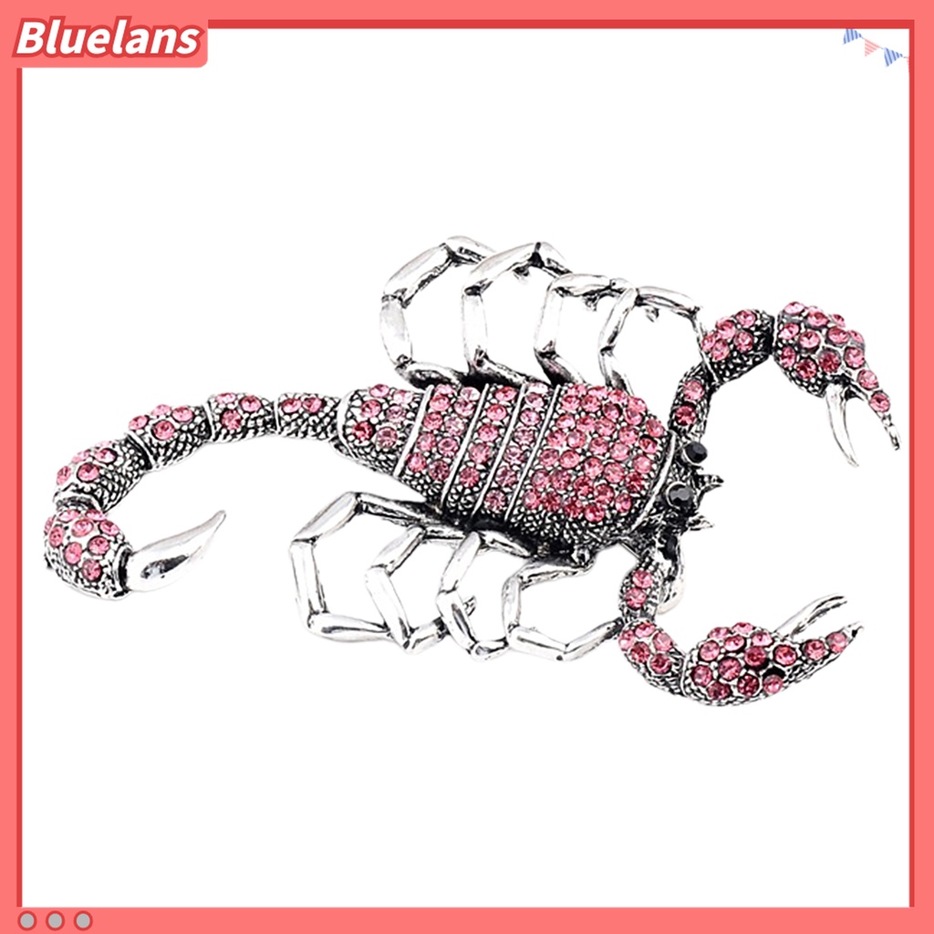 Bros Pin Bentuk Kalajengking Aksen Berlian Imitasi Untuk Dekorasi Pakaian