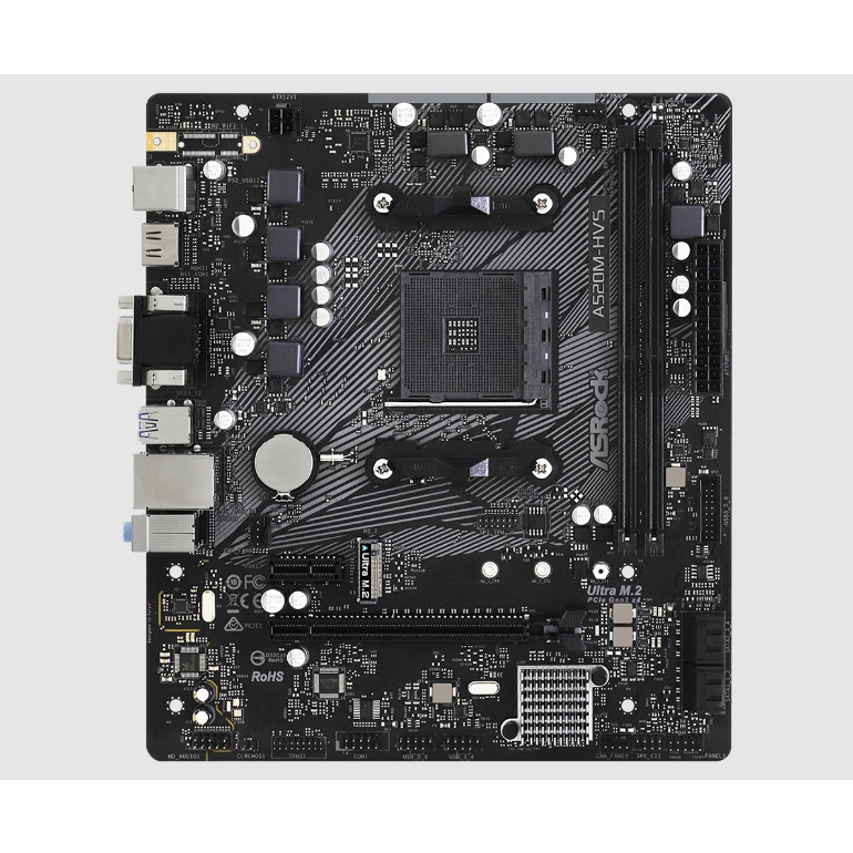 ASRock A520M-HVS (AM4, A520, DDR4, USB 3.2, SATA3)