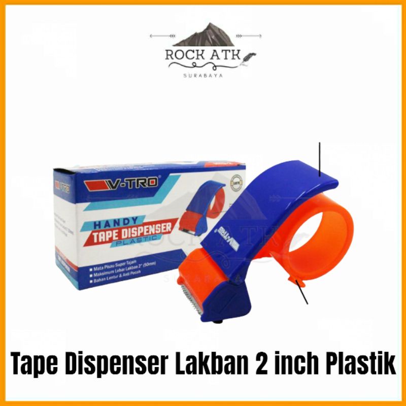 

Tape Dispenser OPP 2 inch Pemotong Pita Perekat Plakban 48mm Cutter Lakban ( 1 PCS ) Plastik HTD-2 V-TRO