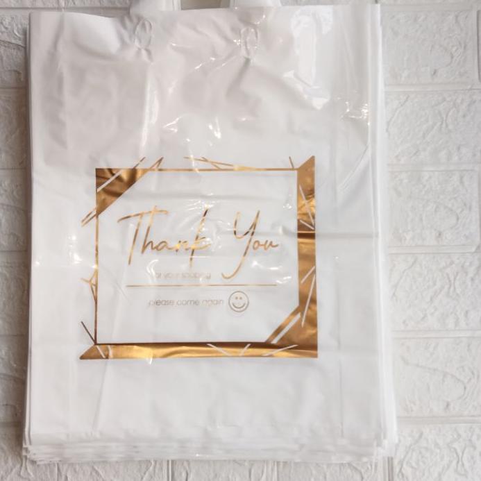 

Big Sale Kantong plastik PE Soft handle UK 36/30x38 isi 50 pcsMotif thank you kantong belanja kantong toko pakain kantong gamis ヤ