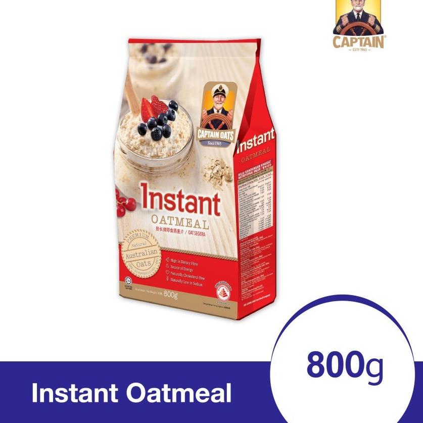 

STAR BRANDS Captain Oats Instant Oatmeal 800gr + Free 200gr gas !!