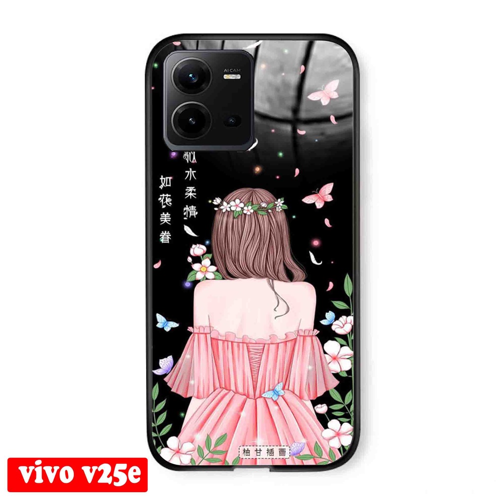 (J03) Softcase Vivo V25e  - Softcase kaca Vivo V25e - Case cantik Vivo V25e - Case Vivo V25e - Case 