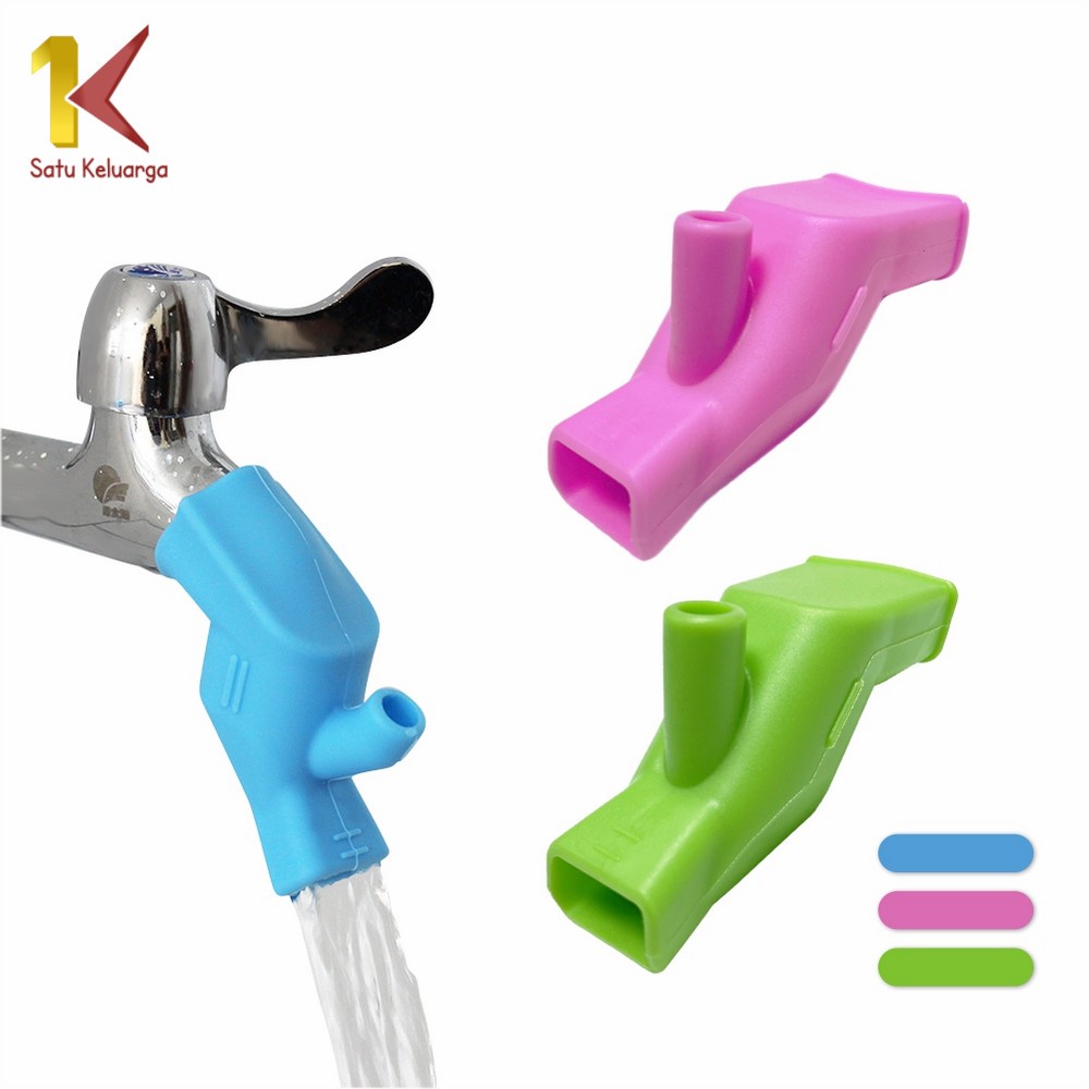 Satu keluarga Sambungan Kran Air Portable Bahan Silikon C639 Faucet Silicon Extension Keran Air Wast