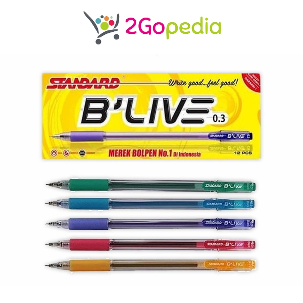 

Pulpen Standard B'live 0.3 Mm Hitam Grosir Murah Atk