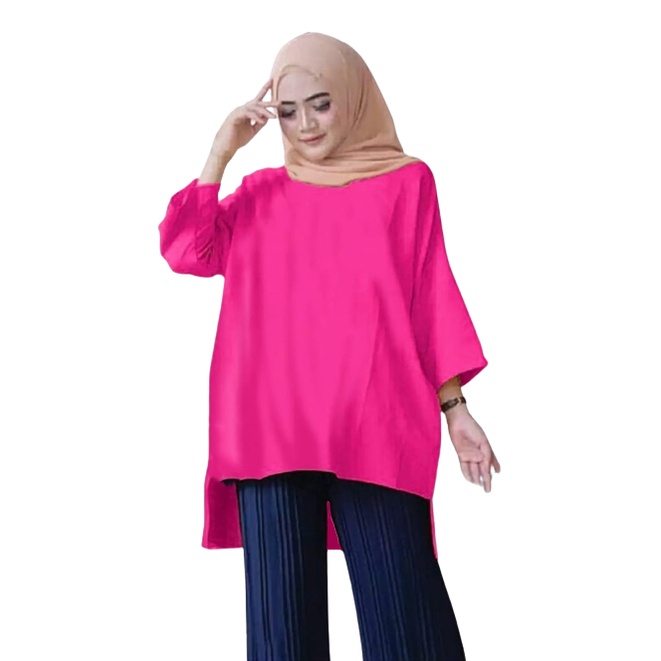 Tunik Atasan Wanita Polos Size XL LD 110cm