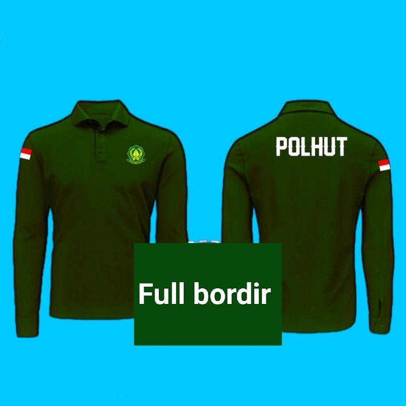 Kaos polhut kaos polisi hutan Full bordir kaos kehutanan kaos polo polhut Kaos kerah polhut baju pol