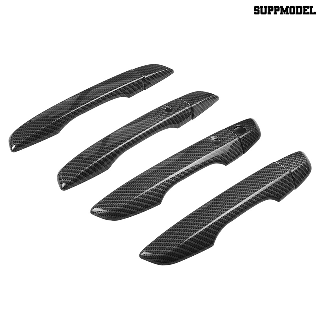 Sm - 8Pcs / Set Cover Trim Handle Pintu Mobil Bahan Carbon Fiber Untuk Honda Civic 2016-2021