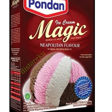 

SALE✅bubuk es krim instan mix 3rasa pondan ice cream magic neopolitan 300g|RA3