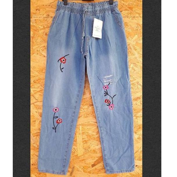 CELANA PANJANG BOYFRIEND BORDIR BUNGA / BAGGY BORDIR BUNGA / CELANA PANJANG BAGGY BORDIR BUNGA MURAH