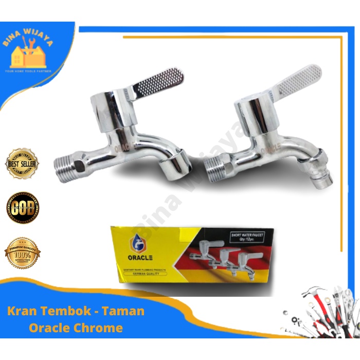Kran Air Chrome Oracle gagang Engkol Gerigi Kran Taman Kran Tembok Oracle Kran Oracle TBK33 TMN33 Sh