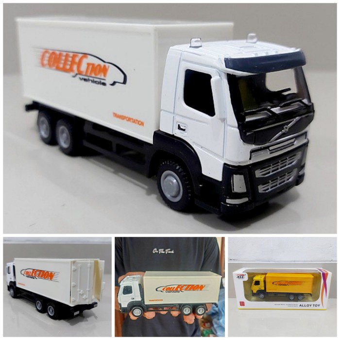 Gilaa Diecast Truk Box Engkel Alloy - Mainan Miniatur Mobil Truck Kontainer Bagus