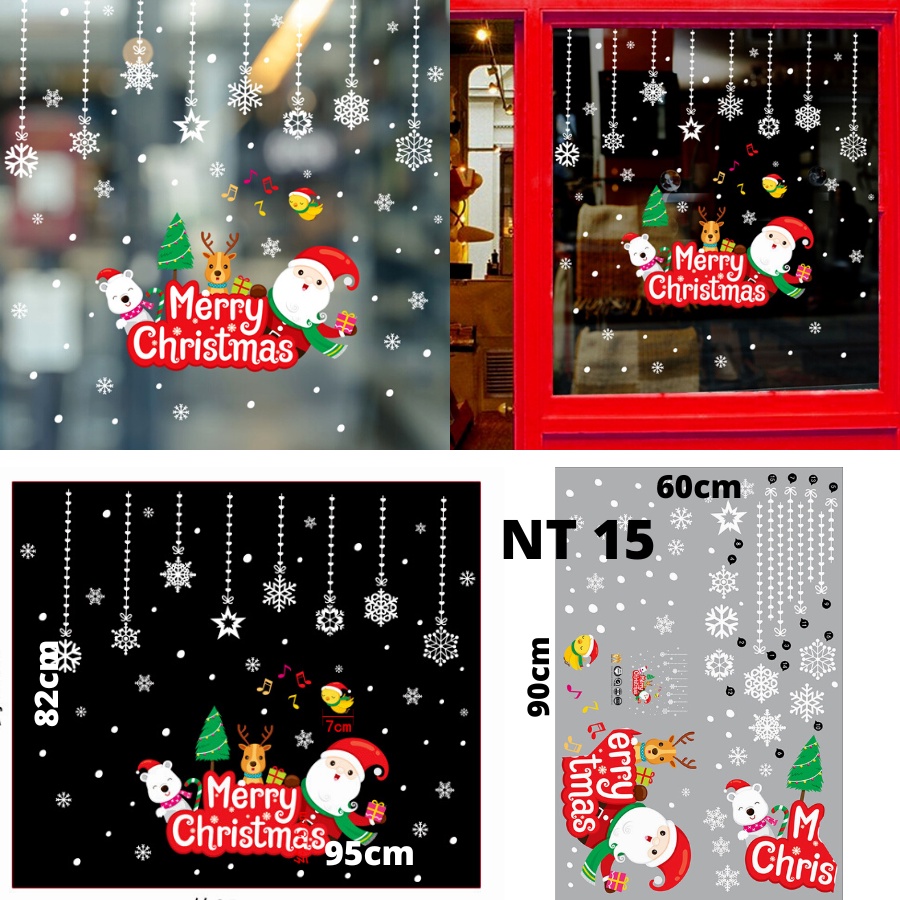 WALL STICKER WALLSTICKER NATAL WALLSTIKER STIKER SETIKER POHON TEMA MOTIF NATAL WALSTIKER WALLPAPER PAPER MERRY MERY CHRISTMAS SANTA CLAUSE TAHUN BARU DEKORASI HIASAN DINDING TEMBOK DEKOR RUANG TAMU PINTU KACA JENDELA RUMAH GANTUNGAN KAOS KAKI NATAL