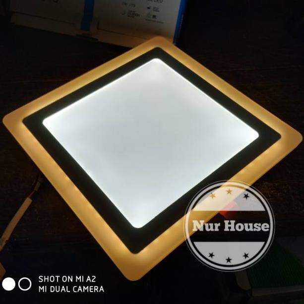 WGE.18Oc22ˢ ▪ Lampu Downlight 2 Warna 18+6 watt lampu plafon Kotak Inbow