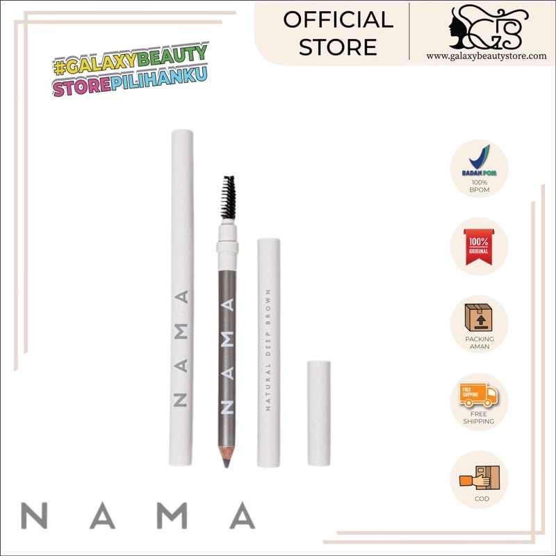 NAMA NATURAL BROW PENCIL NATURAL GREY /  DARK BROWN / DEEP BROWN / PENSIL ALIS BY NAMA BEAUTY