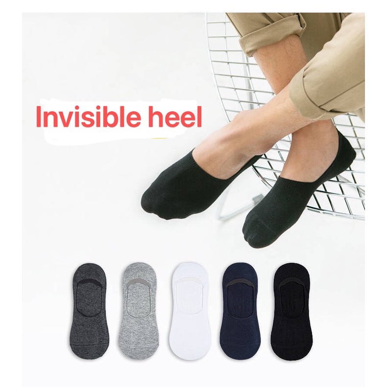 Hidden Socks invisible socks Kaos Kaus Kaki Pendek Bawah Mata Kaki Balet Pria Wanita Dewasa Bahan Katun Spandex