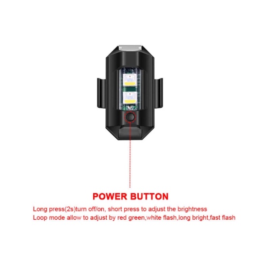 Lampu Strobo LED 7 warna Anti Tabrakan IP68 Waterproof