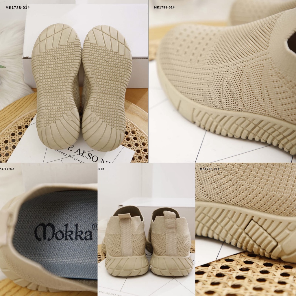 Mokka Afiah Comfort Canvas For Women Shoes With Rubber MK1788-01