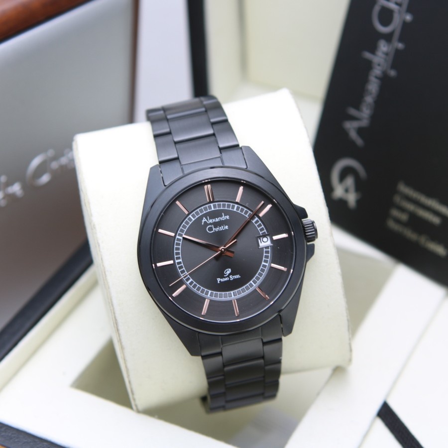 ALEXANDRE CHRISTIE AC 1033 BLACK LIST ROSEGOLD PRIA ORIGINAL