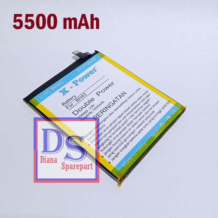 Baterai Xiaomi Redmi Note 4X BN43 Batu Battery Batre Tanam Double Power