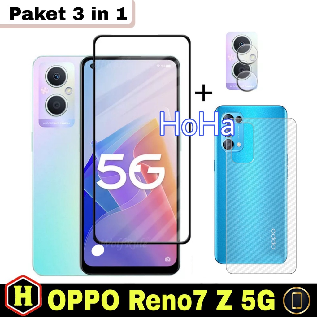 PROMO 3in1 Tempered Glass OPPO Reno 8Z Free Anti Gores CAMERA &amp; GARSKIN Reno 8Z