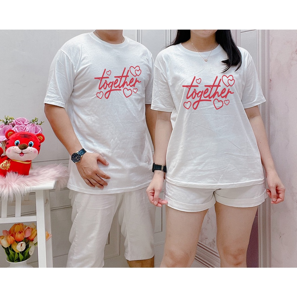 COUPLE TOGETHER / COUPLE ROMANTIC / KAOS PASANGAN / COUPLE KEKINIAN / KAOS PRINTING / COUPLE KAOS