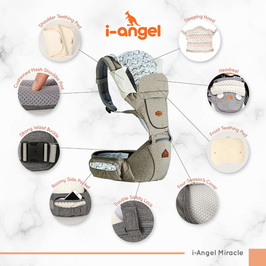 i-Angel Miracle Hipseat - iAngel Gendongan Bayi