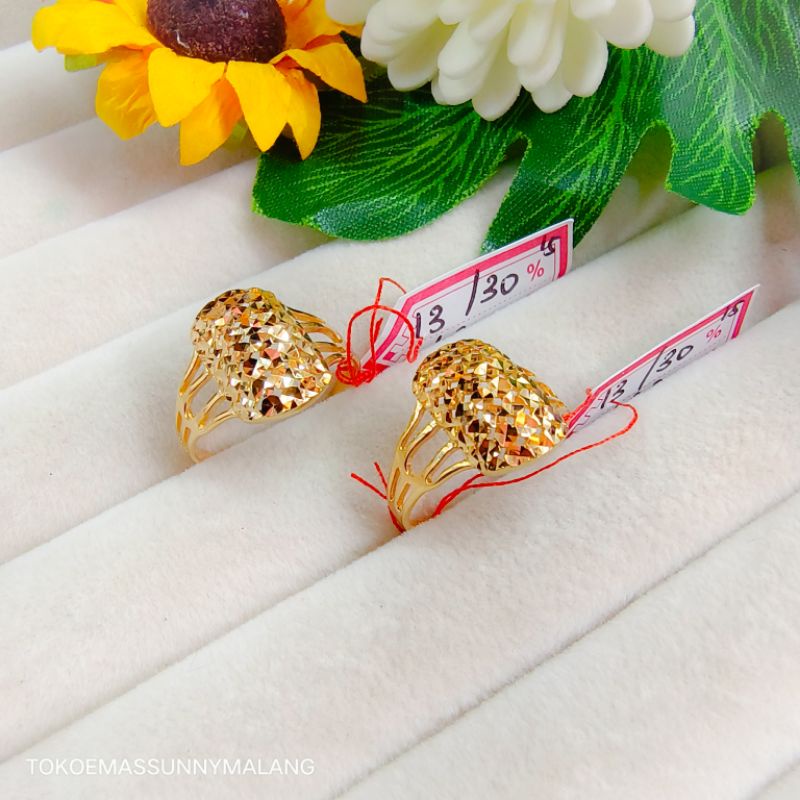 Cincin gerbong emas asli 300%