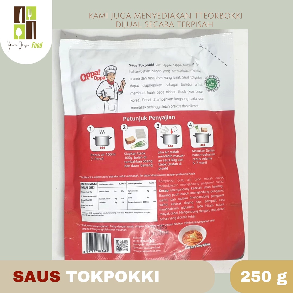 BUMBU SAUS TOKPOKI TOPOKKI TTEOKBOKKI ODENG FISH CAKE 250 GR