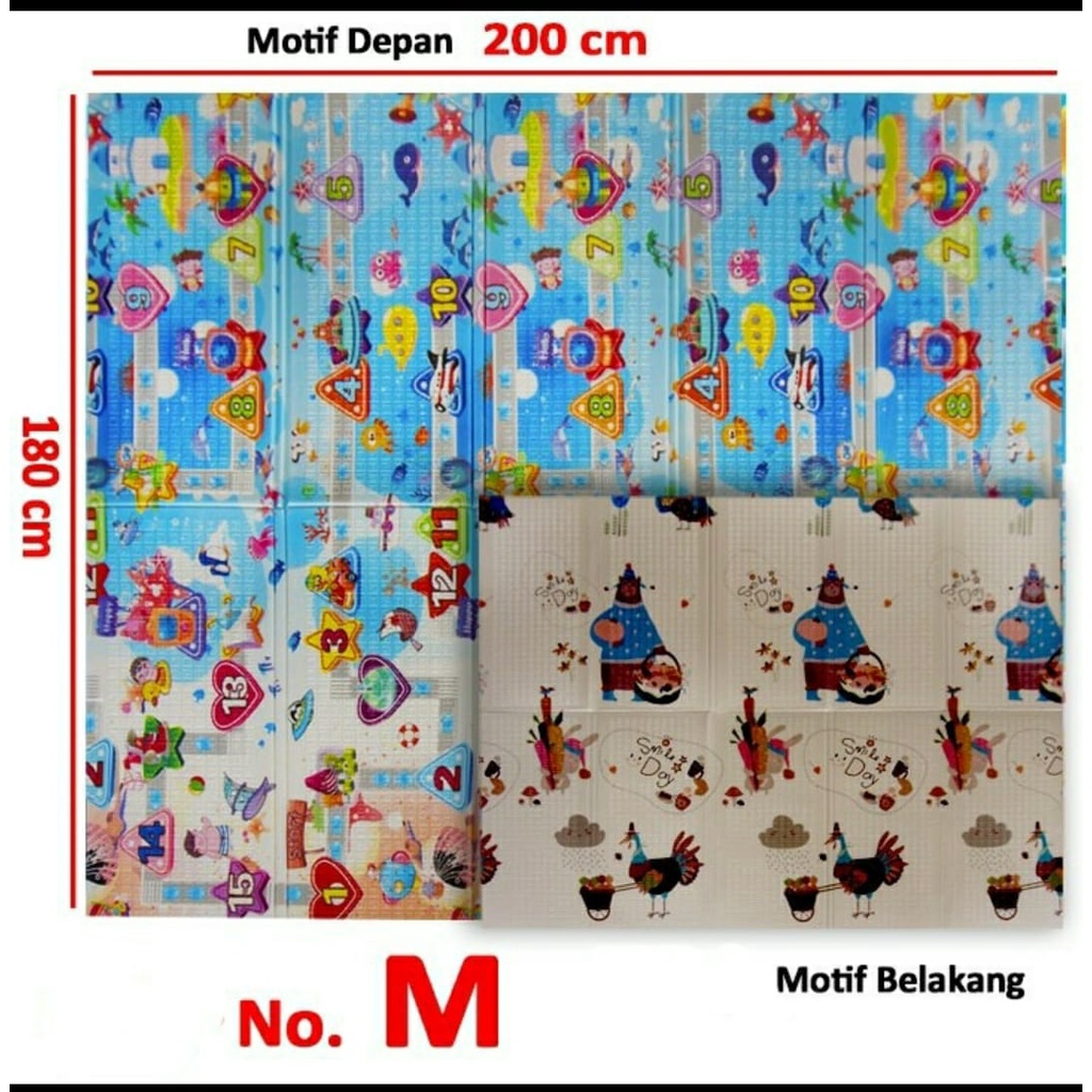 SPEEDS Karpet Lipat Playmat Bayi Karpet Bayi 180x200 cm Matras Bayi Playmat Foam Lipat