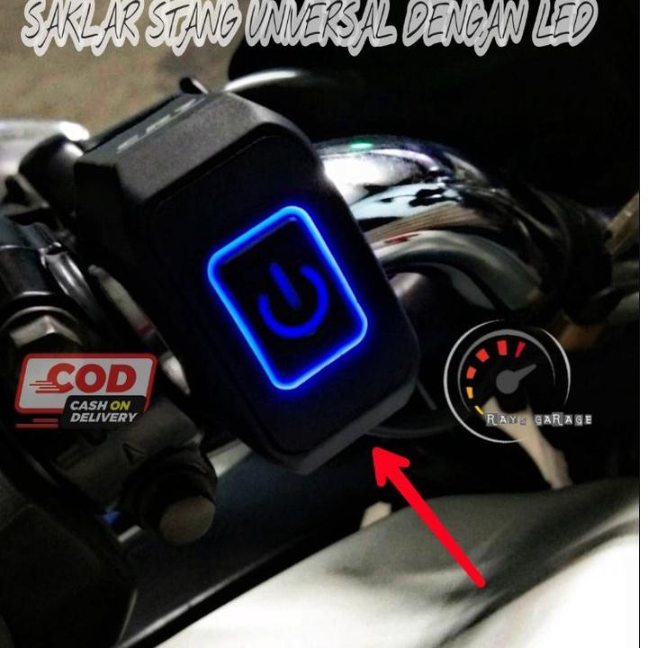 [Bayar ditempat]  saklar stang saklar on off motor dengan lampu led indikator motor scoopy  pcx vixi