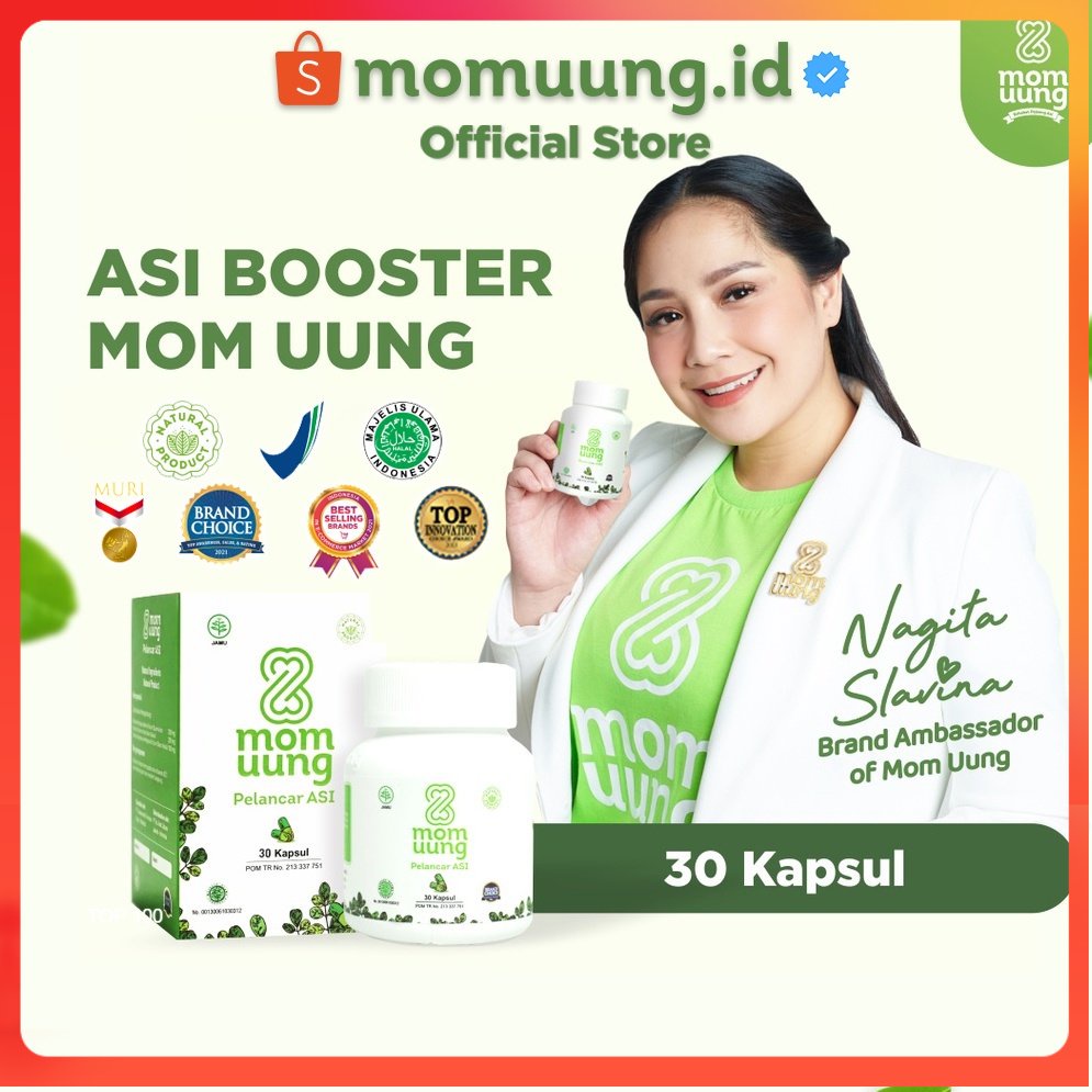 MOM UUNG ASI BOOSTER / MOMUUNG PELANCAR ASI ISI 30 KAPSUL OFFICIAL ORIGINAL PREMIUM SHOPPING OFFICIAL STORE SHOP