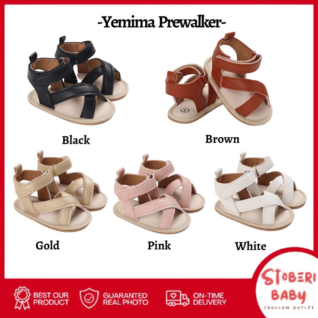 PUNCAK 3.3 stoberi baby - PREWALKER Sepatu Anak Bayi Baby Shoes Sandal Casual Socks Anti Slip Bahan Import / YEMIMA