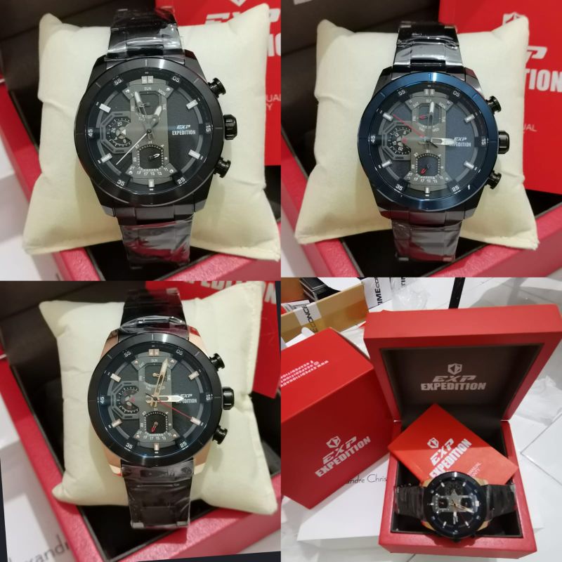 Jam Tangan Pria Expedition E 6828 Rantai original