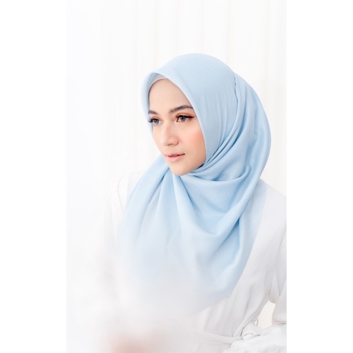 ❄️ TOP BRANDS ❄️ BELLA SQUARE sky blue HIJAB BELLA SQUARE sky blue Kerudung Segiempat Polos BELLA SQ