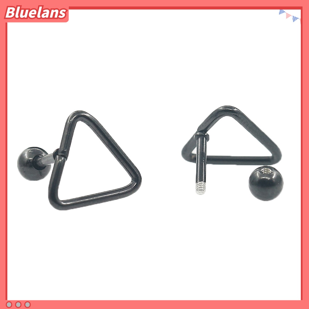 Anting Stud Tindik Tulang Rawan Telinga Bentuk Segitiga Untuk Wanita