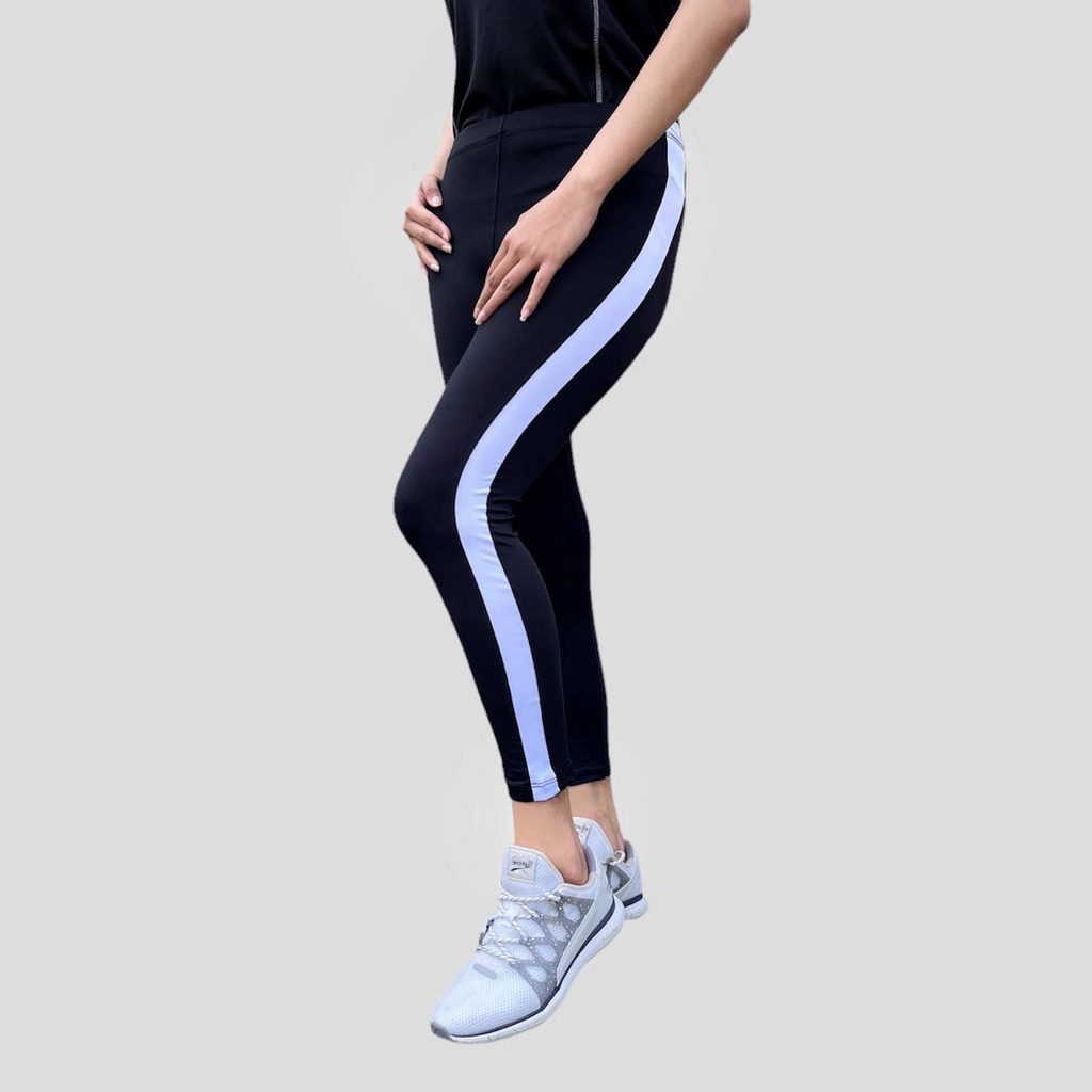 CELANA LEGGING PANJANG WANITA CELANA PANJANG SPORT WANITA LEGGING PANJANG LIST PUTIH WANITA (LG LIST-01)