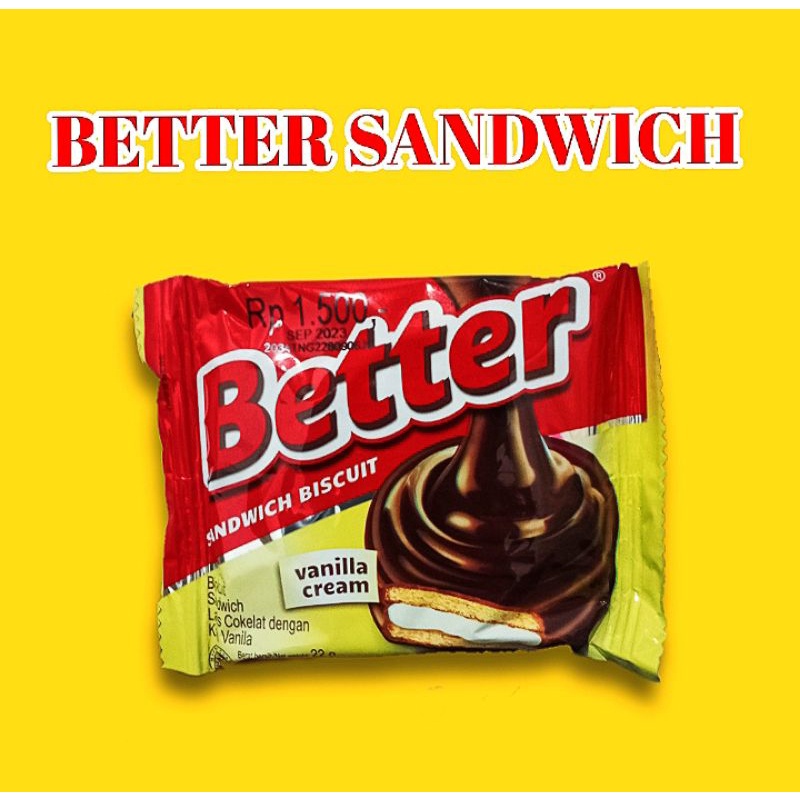 

Biskuit Better Sandwich Coklat Murah Vanilla Cream 1 Pak