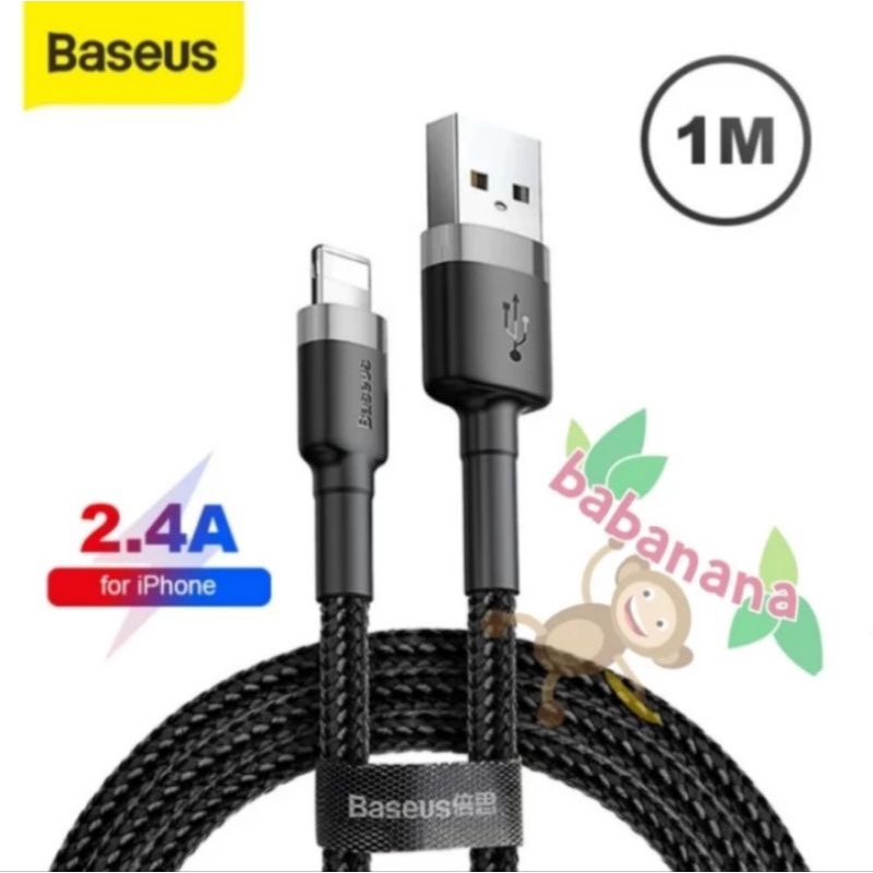 KABEL DATA IPHONE BASEUS CAFULE CABLE FOR LIGHTNING - Abu 1M 2.4A