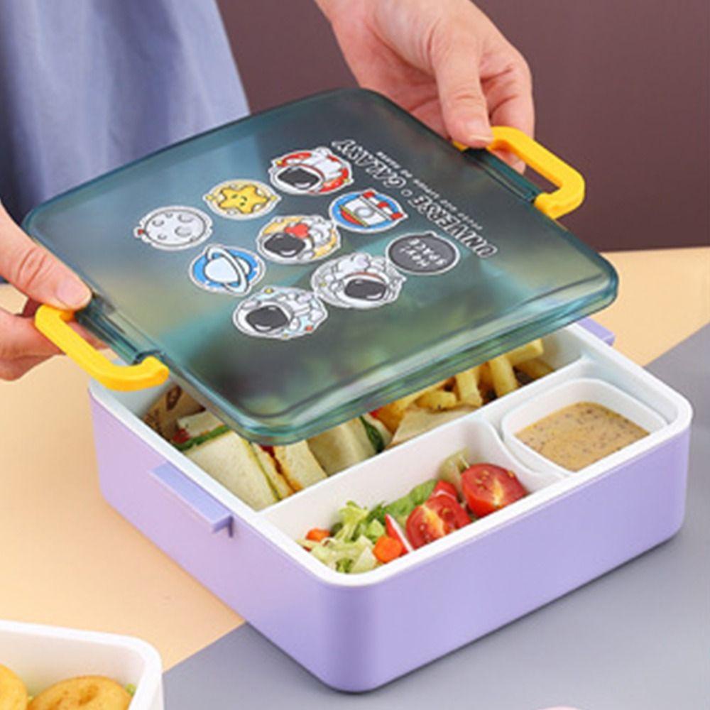 R-FLOWER Lunch Box Microwavable Space Motif Astronot 13.L Wadah Makanan Anti Bocor