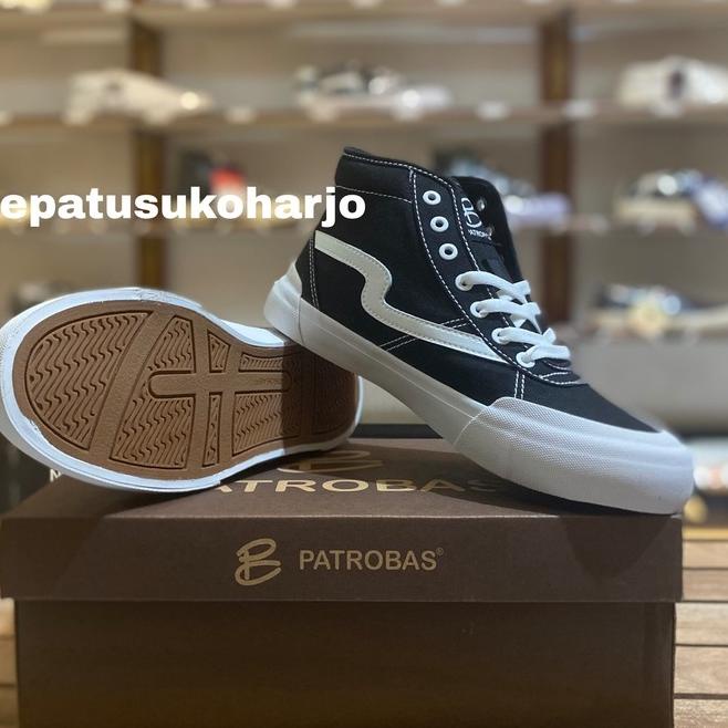 Penjualan Terbanyak.. PATROBAS - SEPATU PATROBAS IVAN HIGH BLACK WHITE - SEPATU PATROBAS - SEPATU PA