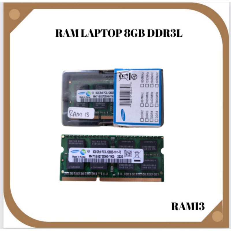 Ram Laptop DDR3L 8gb